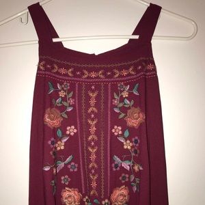 Deep Red floral dress